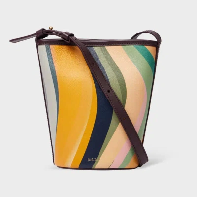 Paul Smith Leather Bucket Bag Small Size In Multi