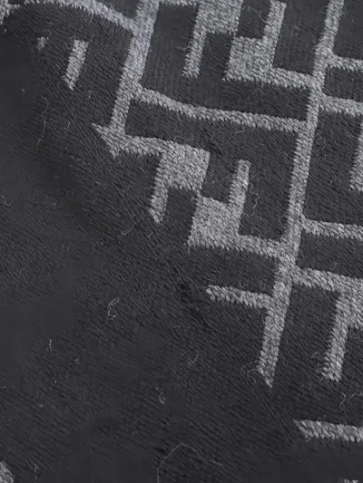 Pre-owned Fendi 2010 Pattern Scarf In Gray