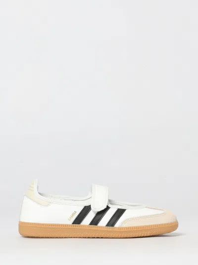 Adidas Originals Samba Jane Suede-trimmed Leather Sneakers In Multi