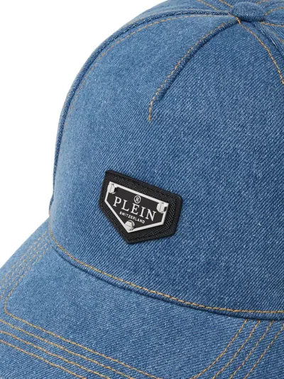 Philipp Plein Baseball Cap Triangle Placca Luxe Unisex In Blue