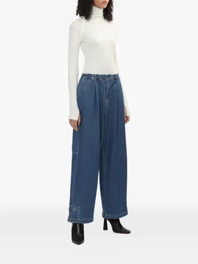 Helmut Lang Ribbed Turtleneck T-shirt In White