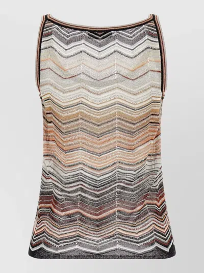 Missoni Women Multicolor Chevron Lam Tank Top, Xxl Luxury Tops For Women Darveys