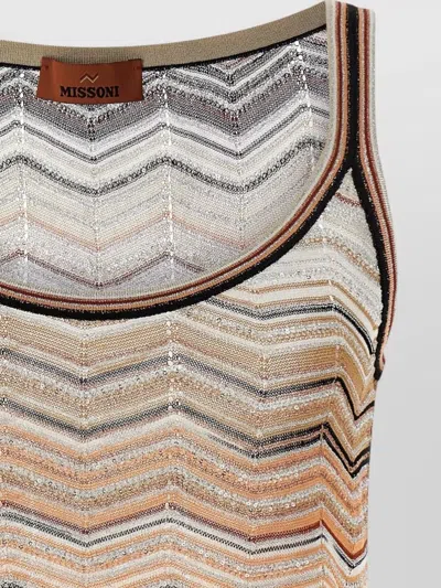 Missoni Women Multicolor Chevron Lam Tank Top, Xxl Luxury Tops For Women Darveys