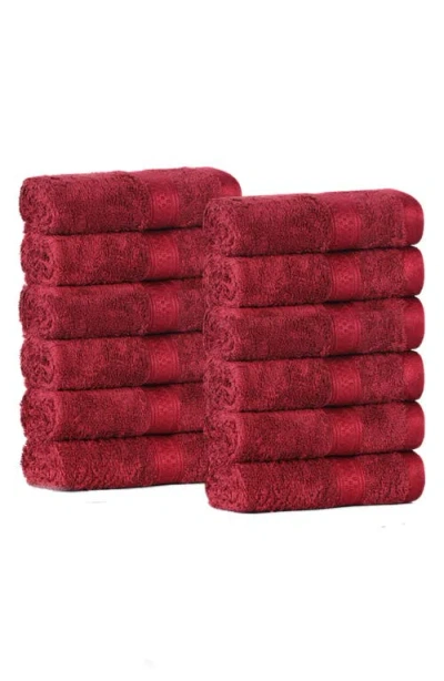 Superior 12-pack Face Towel Set In Red