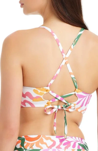 Sanctuary Abstract Print Bikini Top In Multi
