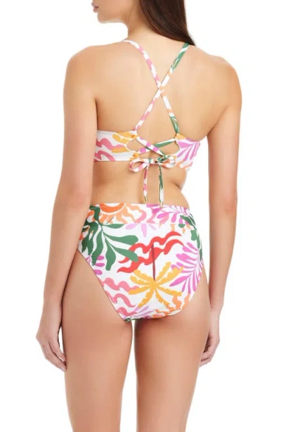 Sanctuary Abstract Print Bikini Top In Multi
