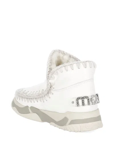 Mou Logo-detail Boots In White