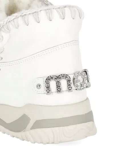 Mou Logo-detail Boots In White