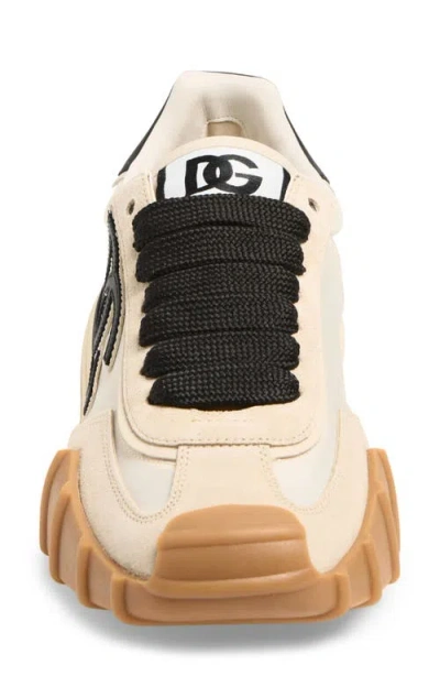 Dolce & Gabbana Dg Athletic Black Low Top Sneakers With Logo Patch On The Tongue And Maxi Logo On The Side In Suede 