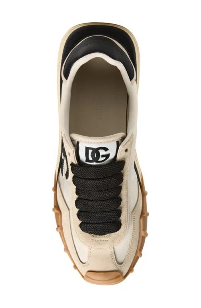 Dolce & Gabbana Dg Athletic Black Low Top Sneakers With Logo Patch On The Tongue And Maxi Logo On The Side In Suede 