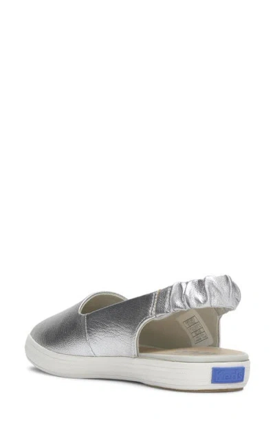 Keds Point Slingback Flat In Silver