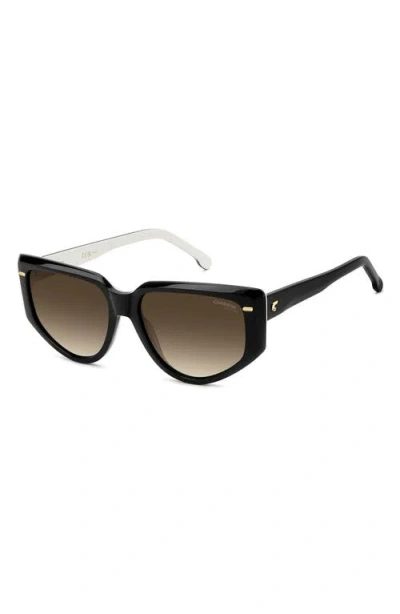 Carrera Eyewear 57mm Rectangular Sunglasses In Black