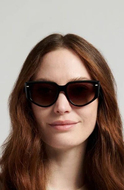 Carrera Eyewear 57mm Rectangular Sunglasses In Black