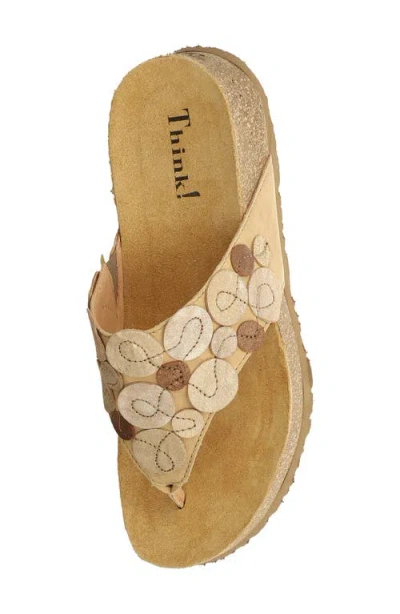 Think ! Koak Dot Flip Flop In Brown