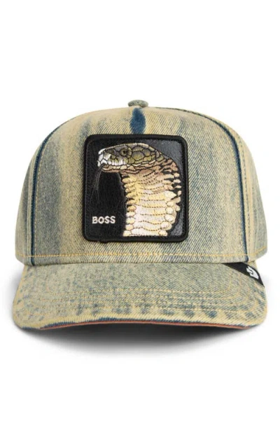 Goorin Bros . Pit Boss Denim Baseball Cap In Multi