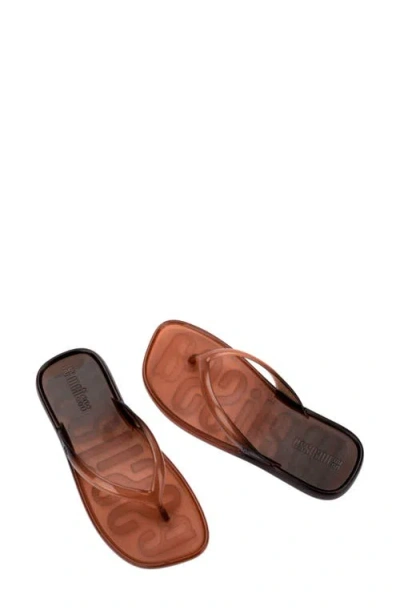 Melissa Beachware Gradient Flip Flops In Brown