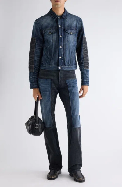Acne Studios 2010 M Patchwork Straight Leg Jeans In Black