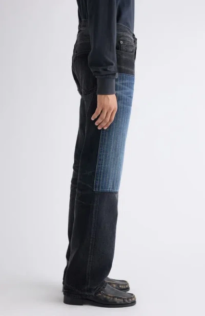 Acne Studios 2010 M Patchwork Straight Leg Jeans In Black