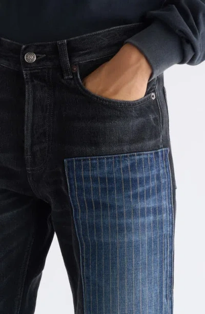 Acne Studios 2010 M Patchwork Straight Leg Jeans In Black