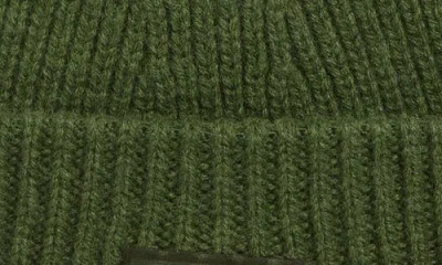 Acne Studios C40453-aaz Logo-embroidered Wool Beanie In Green