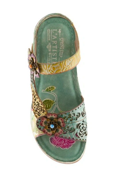 L'artiste By Spring Step Script Sandal In Multi