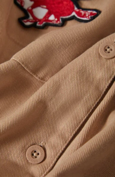 Brixton Utopia Patchwork Overshirt In Brown