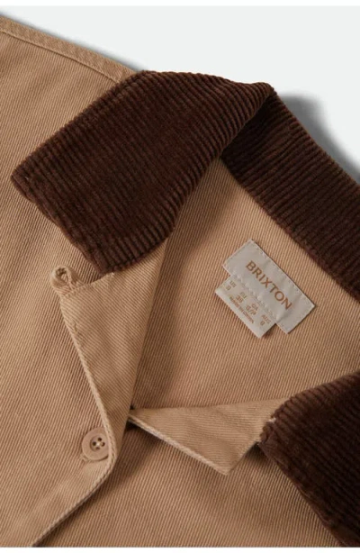 Brixton Utopia Patchwork Overshirt In Brown