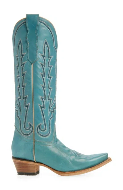 Circle G Embroidered Western Boot In Blue