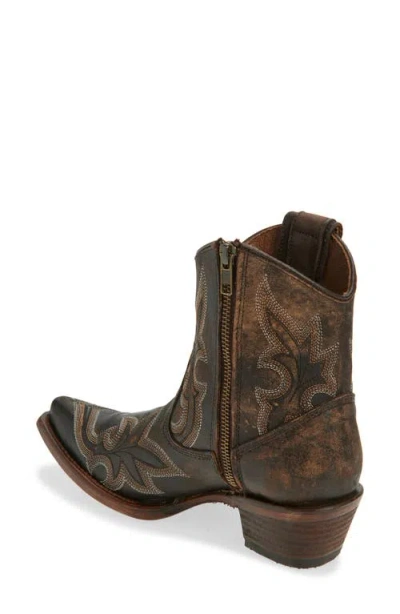 Circle G Embroidered Western Ankle Boot In Multi