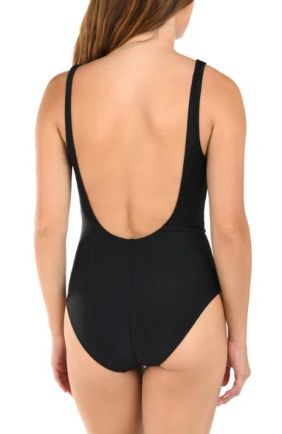 Citrus Solid One-piece Swimsuit In Black
