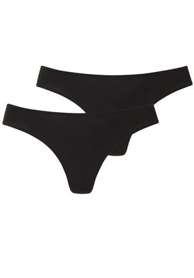 Lascana 2 Pk Basic Thongs In Black