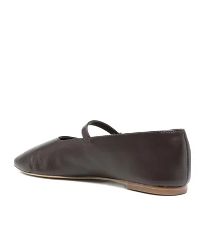 Staud Alba Mary Jane Ballet Flats Espresso In Brown