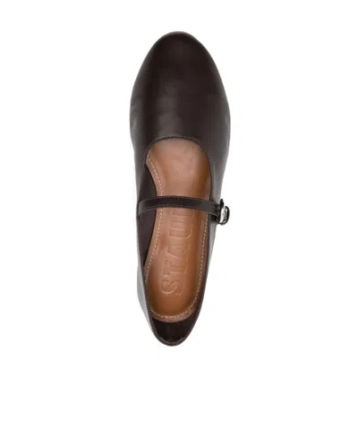 Staud Alba Mary Jane Ballet Flats Espresso In Brown