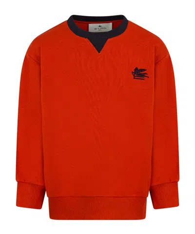 Etro Pegasus Pattern Sweater In Red
