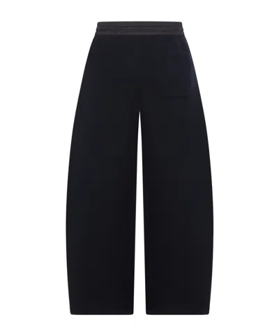 Sacai Drawstring Sponge Track Pants In Black