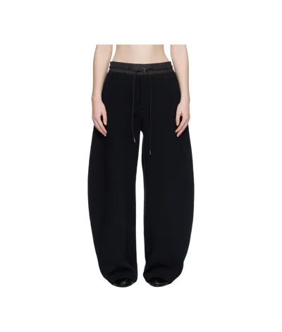 Sacai Drawstring Sponge Track Pants In Black
