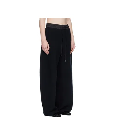 Sacai Drawstring Sponge Track Pants In Black