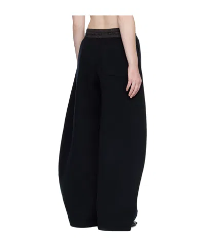 Sacai Drawstring Sponge Track Pants In Black
