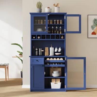 Streamdale Furniture Streamdale Farmhouse Buffet With Hutch, Tall ...
