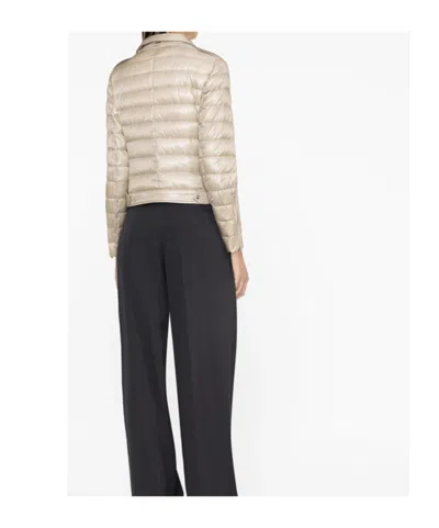 Herno Long-sleeved Down Jacket In Neutral