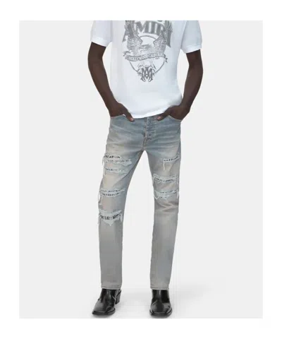 Amiri Belt Loop Jeans In Blue