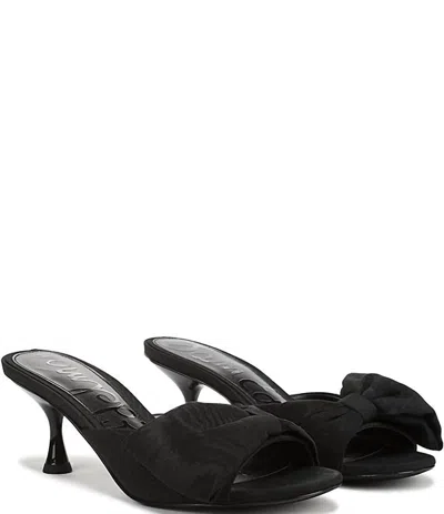 Sam Edelman Ragan Bow Mules Black In Black