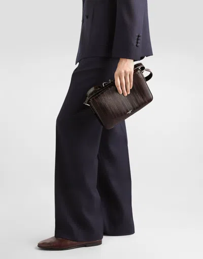 Dolce & Gabbana Marlene Eel Leather Shoulder Bag In Black