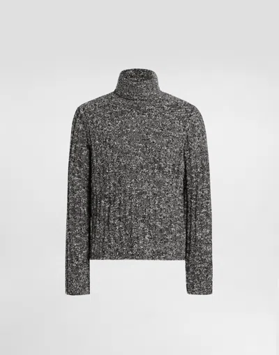 Dolce & Gabbana Turtleneck Pullover In Gray