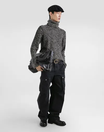 Dolce & Gabbana Turtleneck Pullover In Gray
