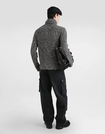 Dolce & Gabbana Turtleneck Pullover In Gray