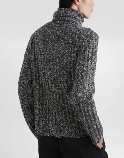 Dolce & Gabbana Turtleneck Pullover In Gray