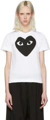 Comme Des Garçons Play White & Black Large Heart T-shirt