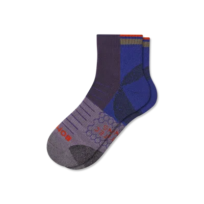 Bombas Hiking Performance Quarter Socks In Blue