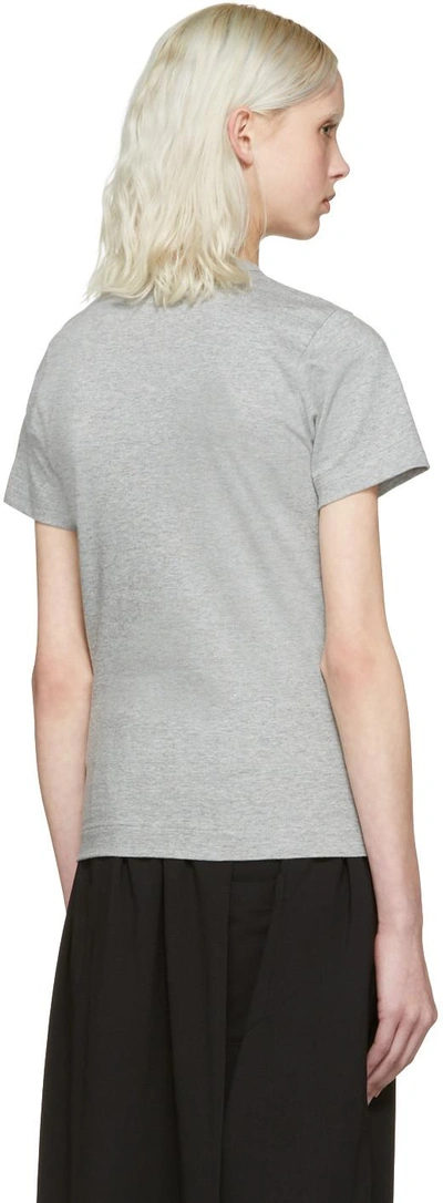 Shop Comme Des Garçons Play Grey Heart T-shirt